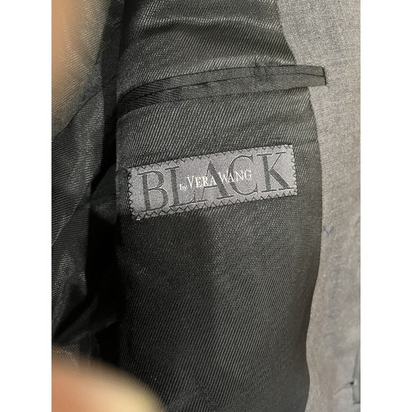 Men’s Vera Wang‎ Black 42R Wool Blazer Double Vent - Picture 6 of 10